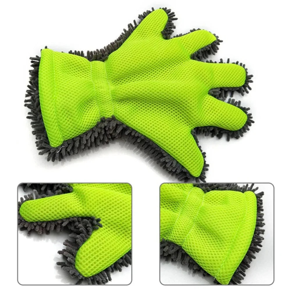 Soft Microfiber 5-Finger Motorcycle Wash Mitt