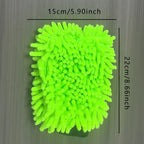 2-Pack Green Microfiber Motorcycle Wash Mitts