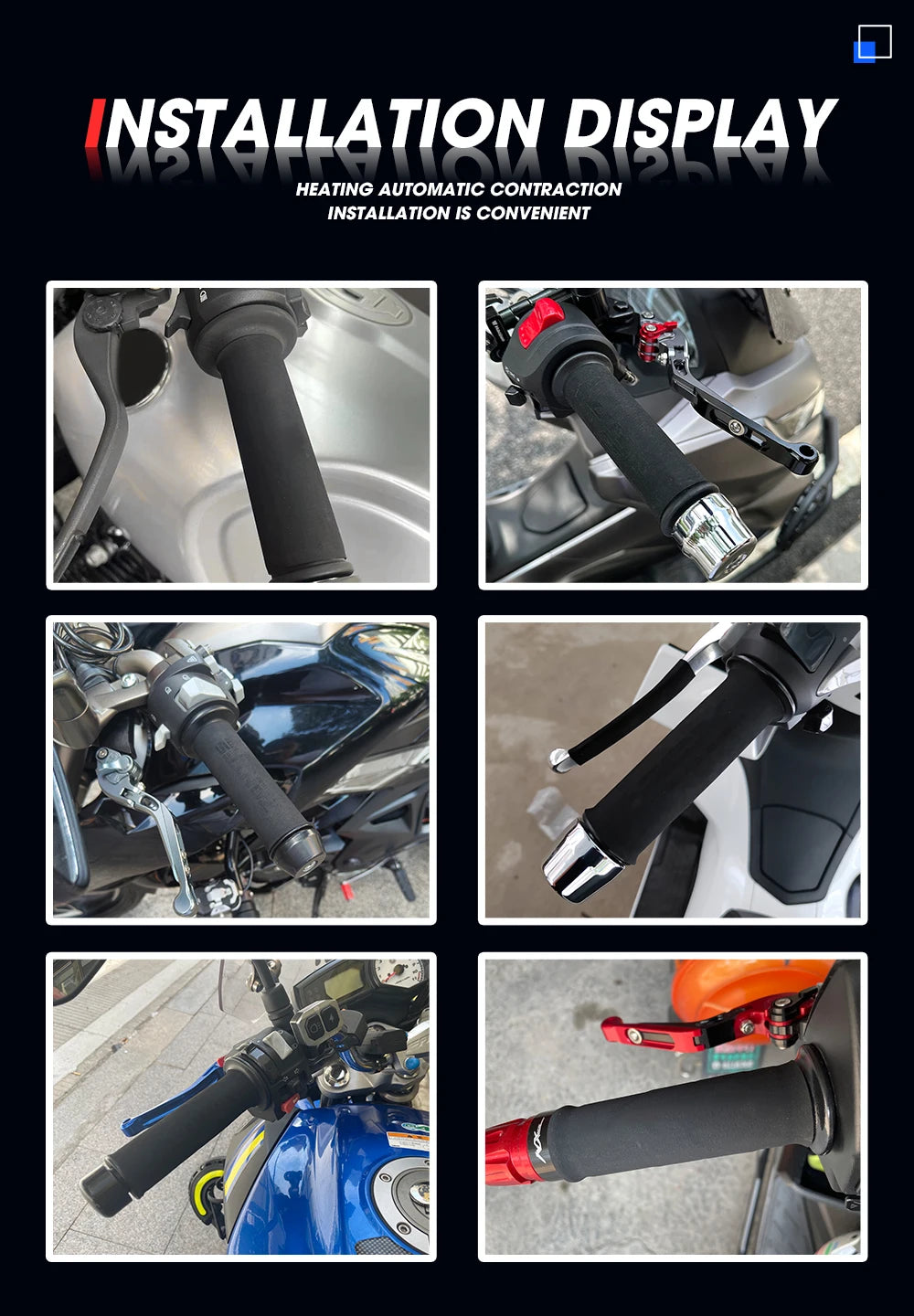 Manopole termoretraibili per manubrio VOGE DS900X, DS525X, 650DS, 500DS, 300DS, SR4MAX, SR250GT