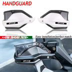 SR450X handguards, white pair and installed view
