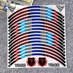Reflective Wheel Rim Stickers for VOGE Motorcycles – 17” Rim Decal Set (Front & Rear)