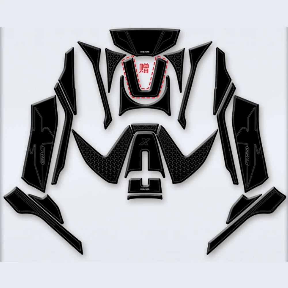 Black SR450X fuel tank and body sticker set