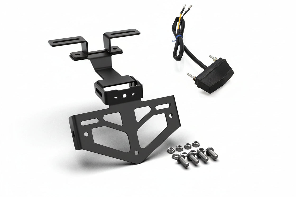 Motorcycle License Plate Holder Tail Tidy Bracket with LED Light for VOGE DS / DSX Models