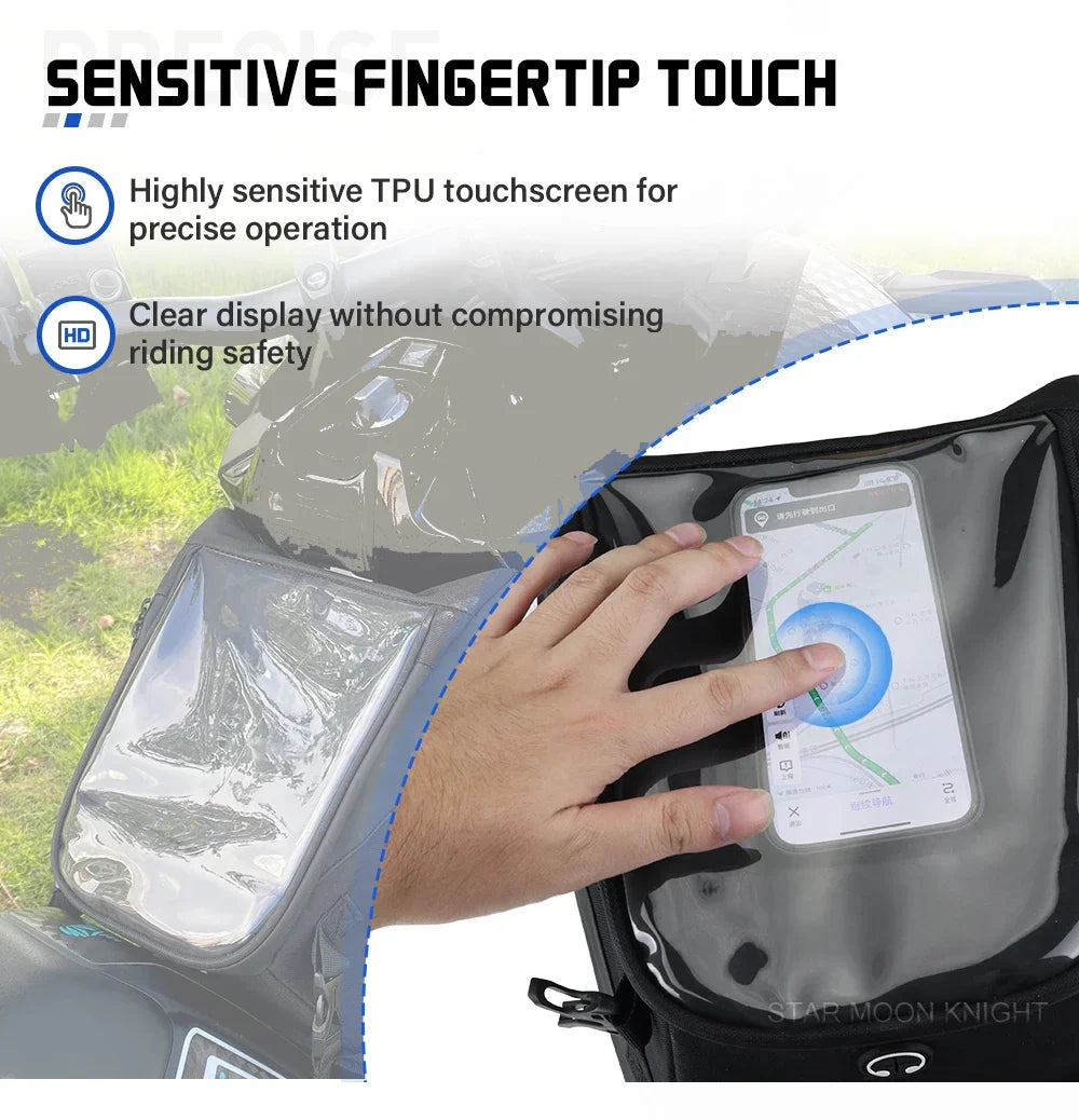VOGE SR450X Waterproof Tunnel Storage Bag with Touchscreen Phone Pocket