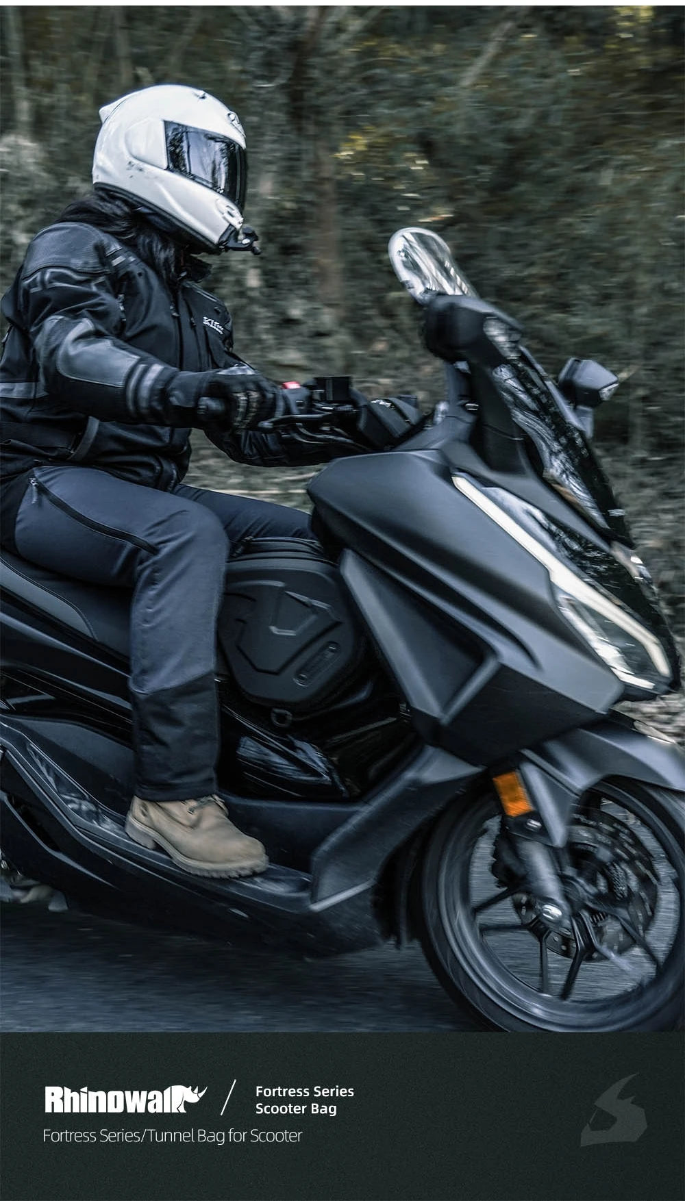 Borsa Tunnel Rigida per Scooter Voge Sfida SR250GT / SR4 MAX 16L con Copertura Antipioggia
