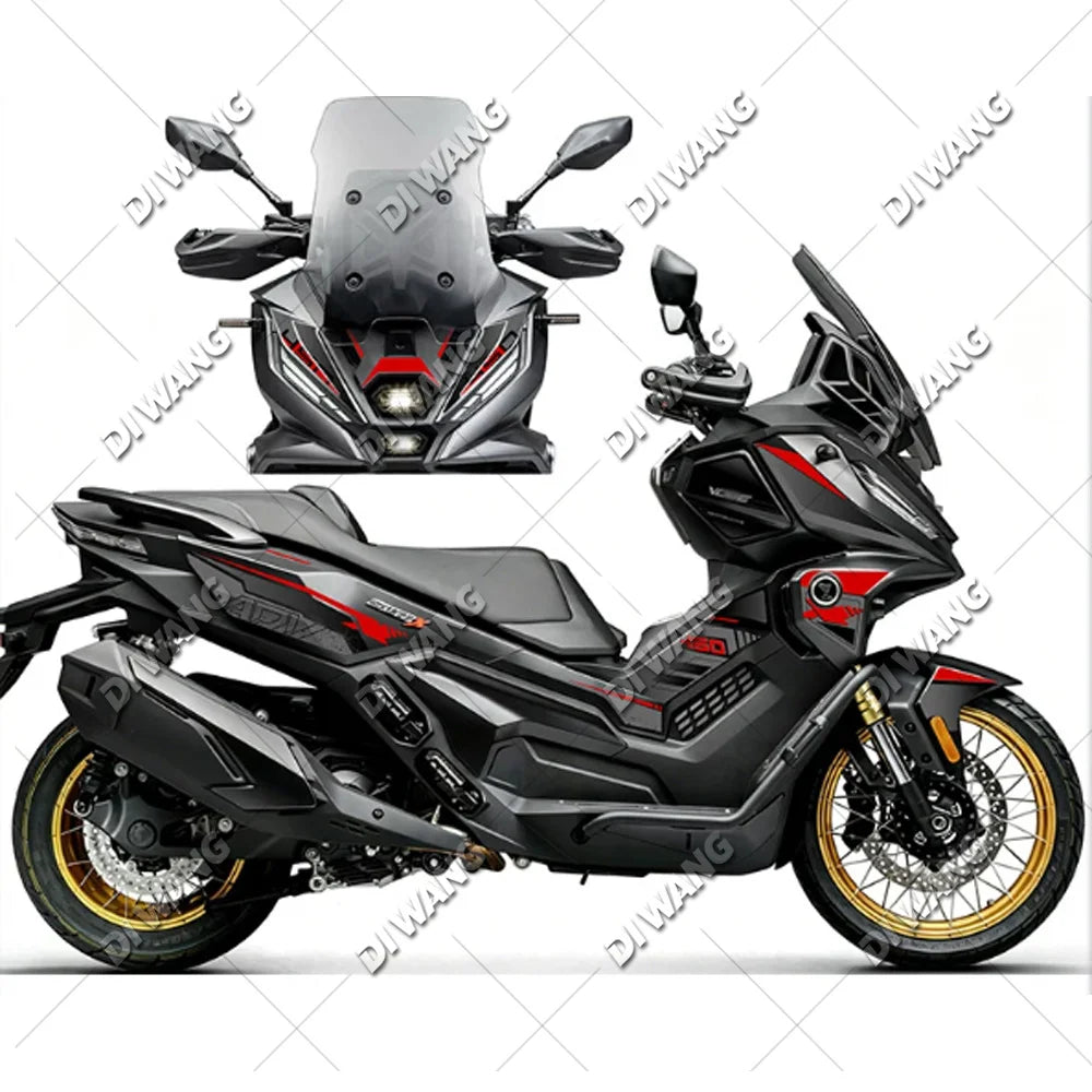 Water-resistant graphics decal kit for VOGE SR450X 2026, Style 8 design
