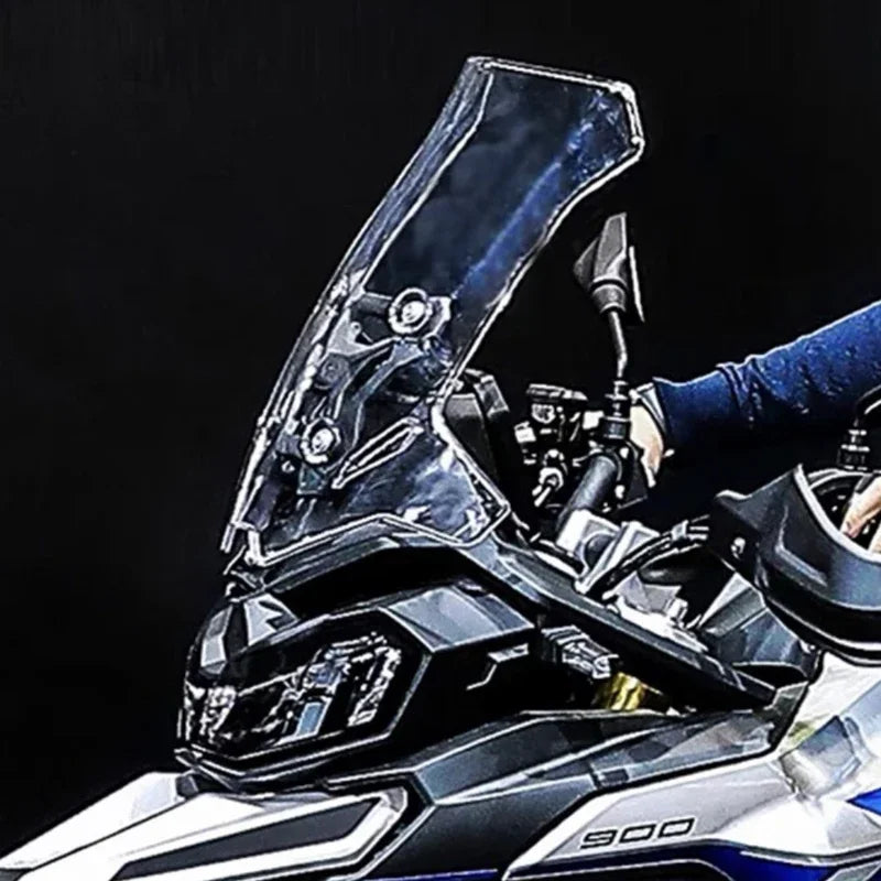 Raised Motorcycle Windshield with Deflector for VOGE Valico DS900X (900 DSX)