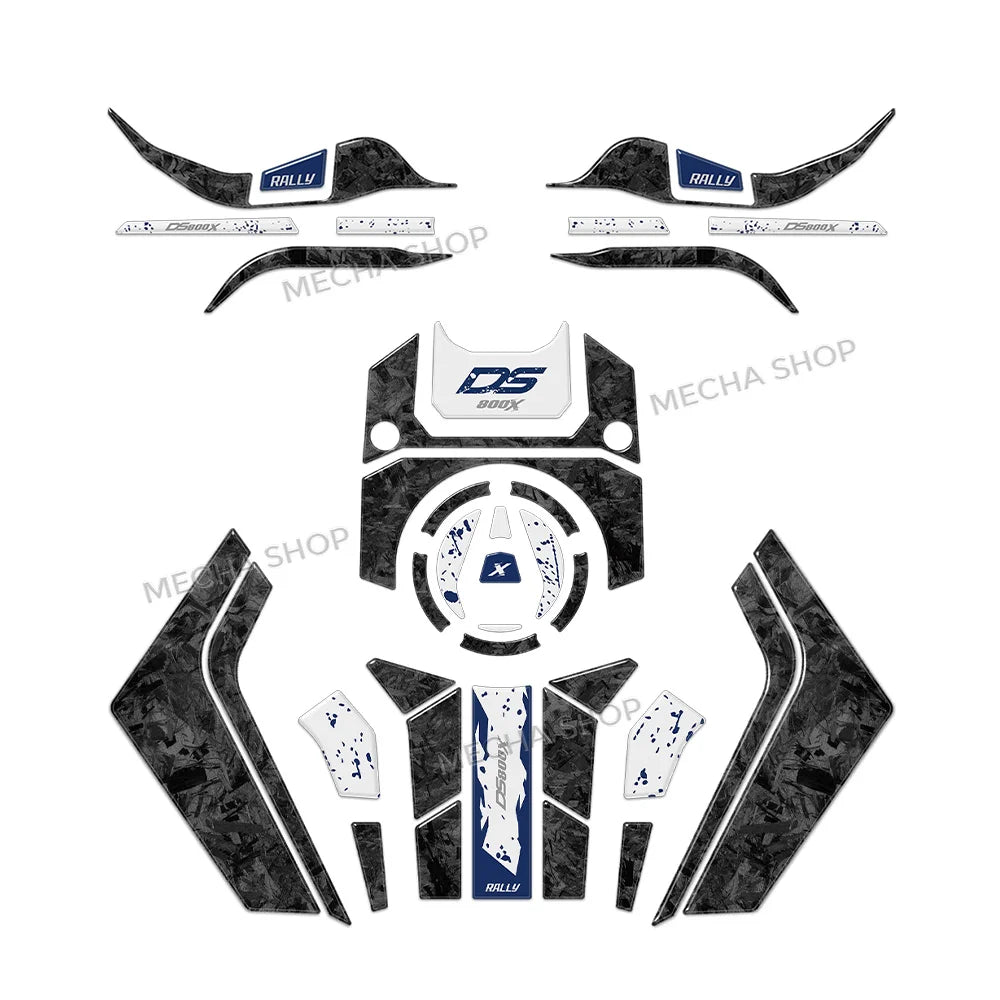 Kit d'Autocollants 3D pour Protège-Mains VOGE DS800X Rally (2025–2026)
