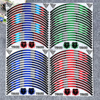 Reflective Wheel Rim Stickers for VOGE Motorcycles – 17” Rim Decal Set (Front & Rear)