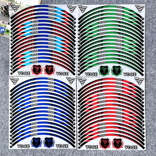 Reflective Wheel Rim Stickers for VOGE Motorcycles – 17” Rim Decal Set (Front & Rear)