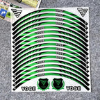 Reflective Wheel Rim Stickers for VOGE Motorcycles – 17” Rim Decal Set (Front & Rear)