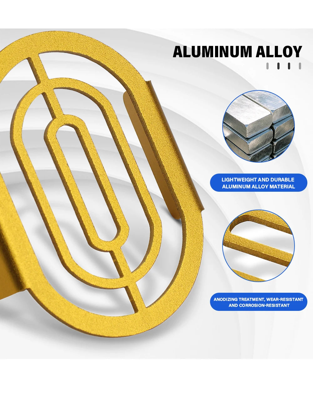 Gold fog lamp cover, aluminum alloy detail