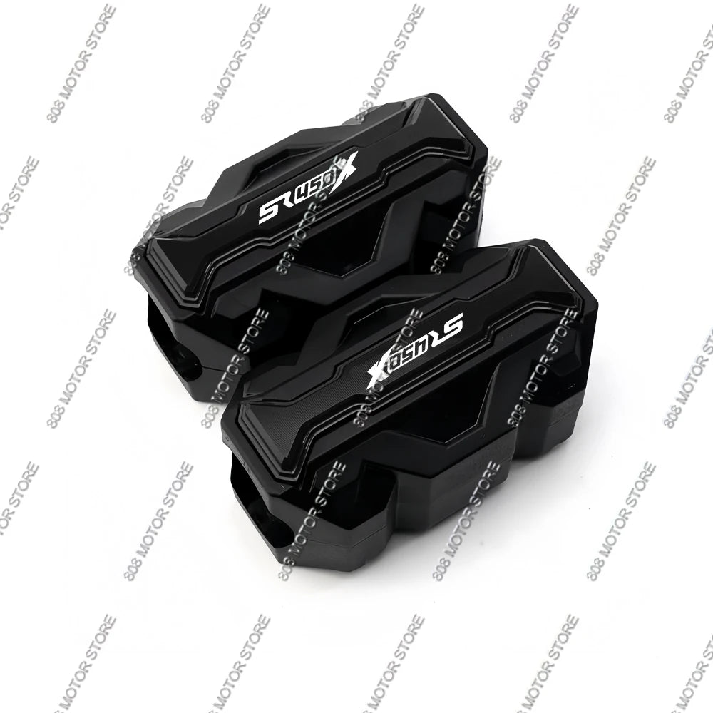 Black SR450X crash bar protector blocks