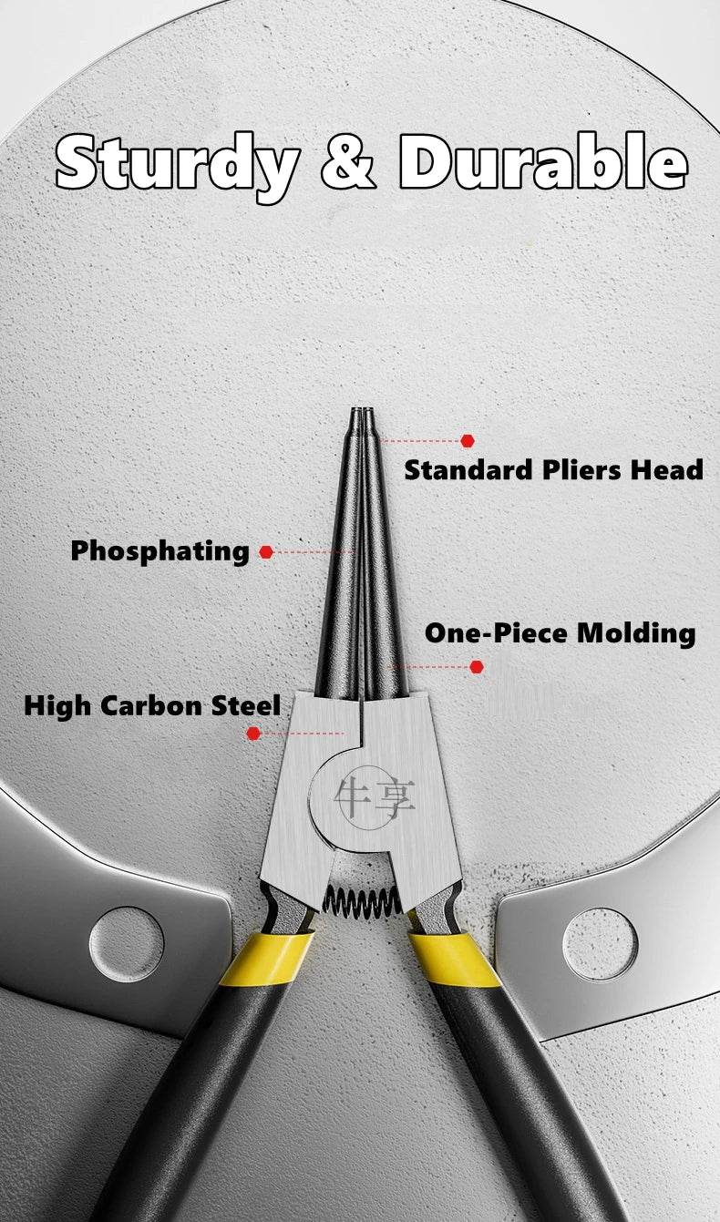 4-Piece Internal & External Circlip Pliers Set