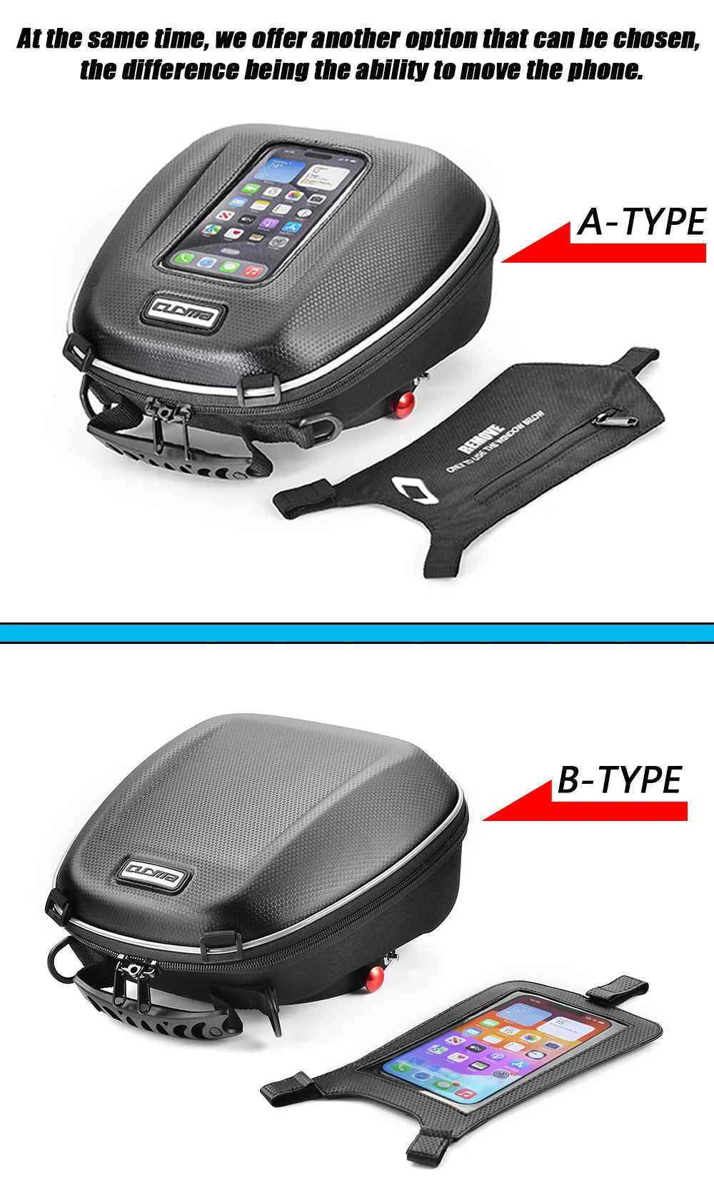 Bolsa de depósito para motocicleta con soporte para teléfono para Voge DS900X / 900DSX (2023-2024)