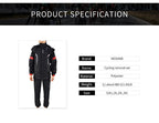 Traje de lluvia para moto reflectante con capucha desmontable, chaqueta y pantalón – foto 13