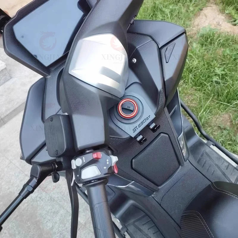 Luminous Starter Switch Cover & Helmet Hook for VOGE SR250GT – CNC Decorative Glow Ring Accessory