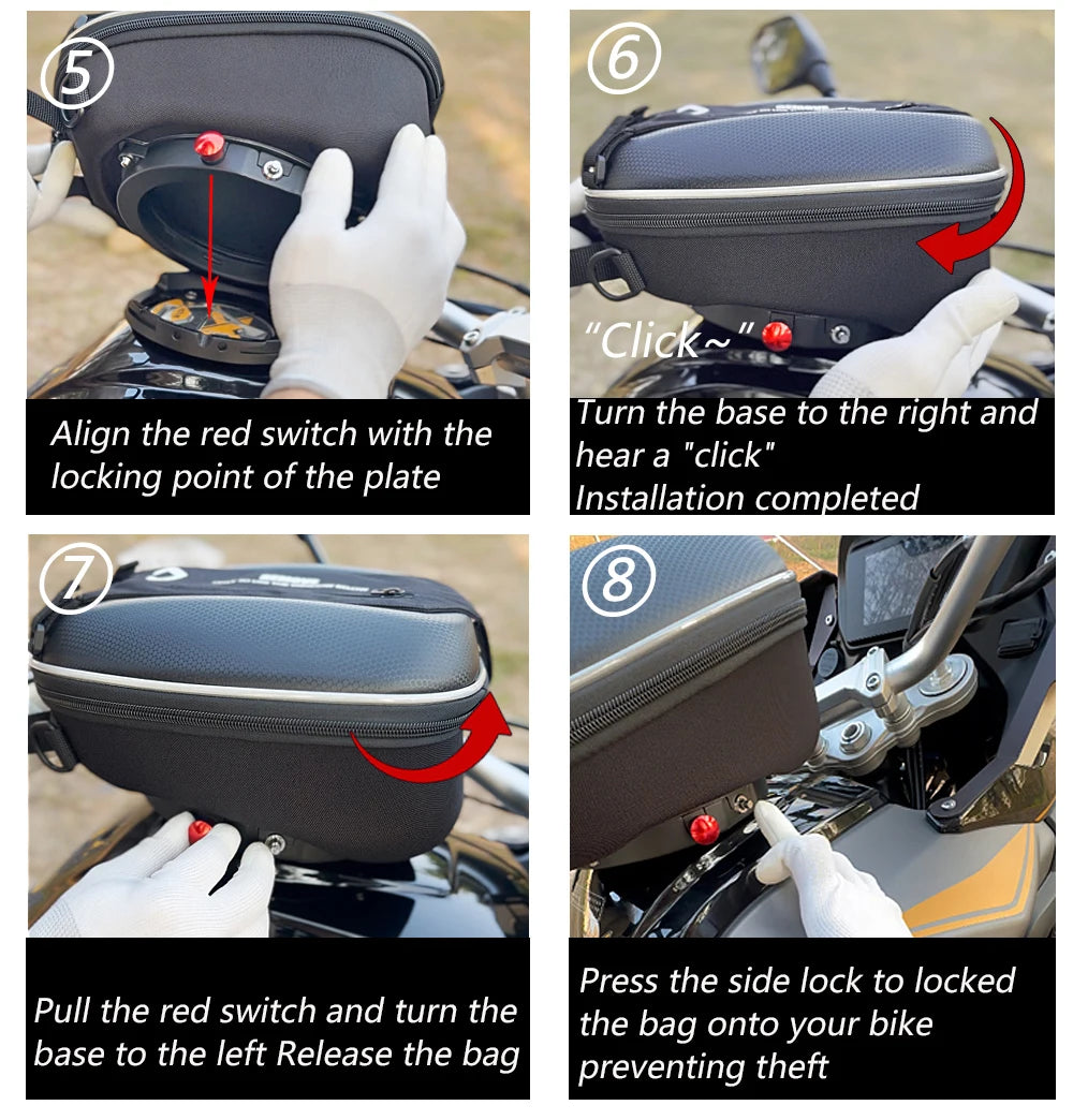 Bolsa de depósito para motocicleta con soporte para teléfono para Voge DS900X / 900DSX (2023-2024)