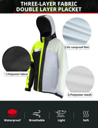 LED Reflective Waterproof Motorcycle Rain Suit Jacket & Pants