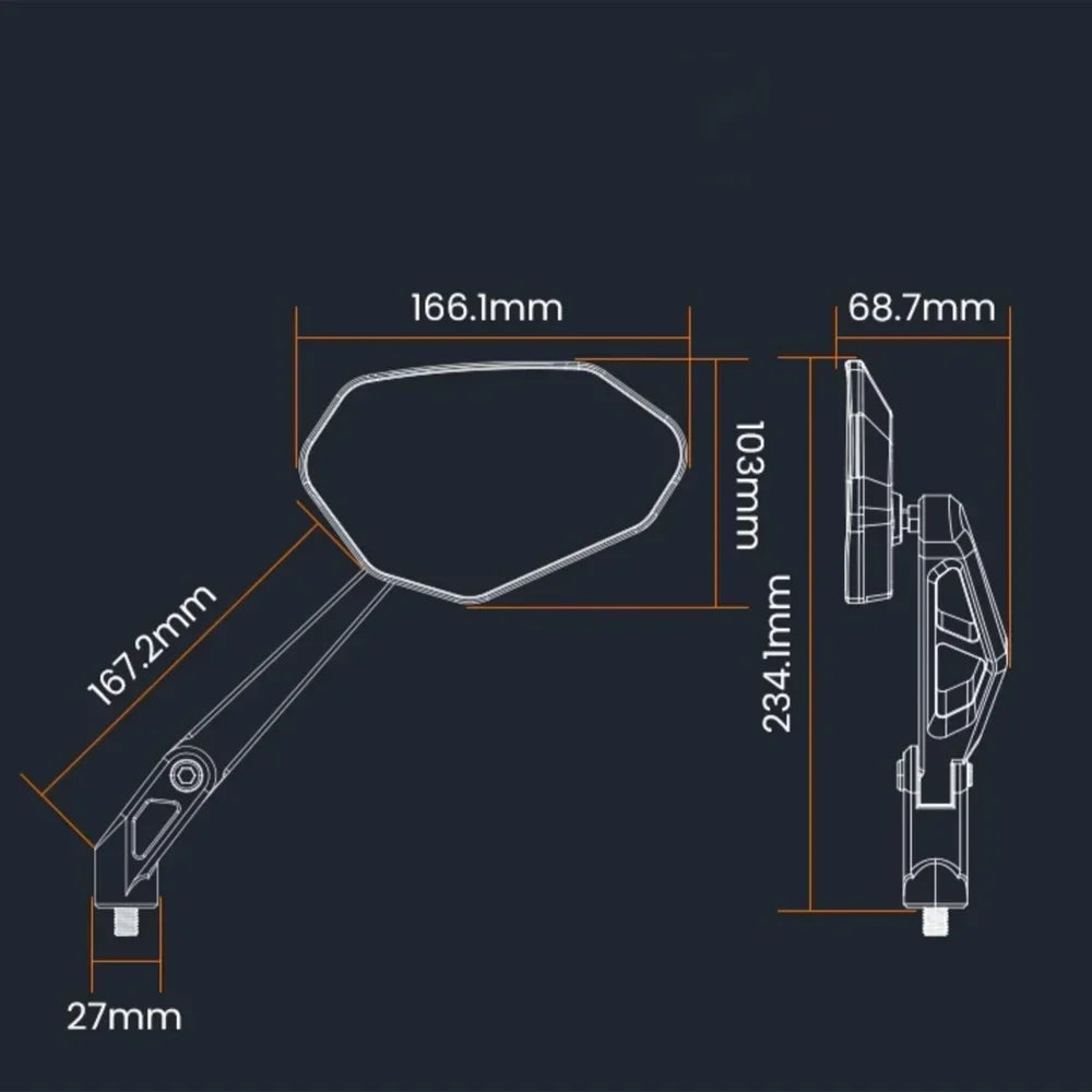 VOGE DS525X / 300DS / 650DS Foldable CNC Aluminum Motorcycle Rearview Mirror Set (Left & Right)