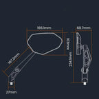 VOGE DS525X / 300DS / 650DS Foldable CNC Aluminum Motorcycle Rearview Mirror Set (Left & Right)