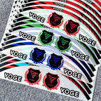 Reflective Wheel Rim Stickers for VOGE Motorcycles – 17” Rim Decal Set (Front & Rear)