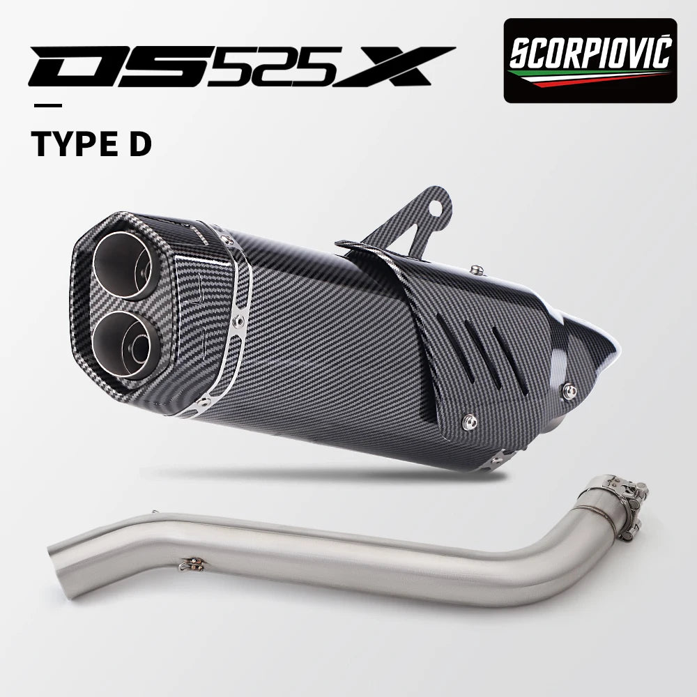 Tubo di collegamento centrale per scarico moto Slip-On per VOGE DS525X (2023–2024)