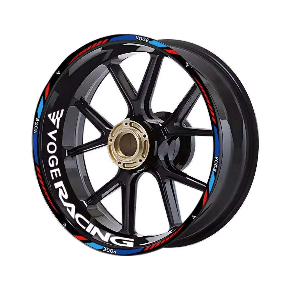 Reflective Wheel Rim Stickers for VOGE Motorcycles – 17” Rim Decal Set (Front & Rear)