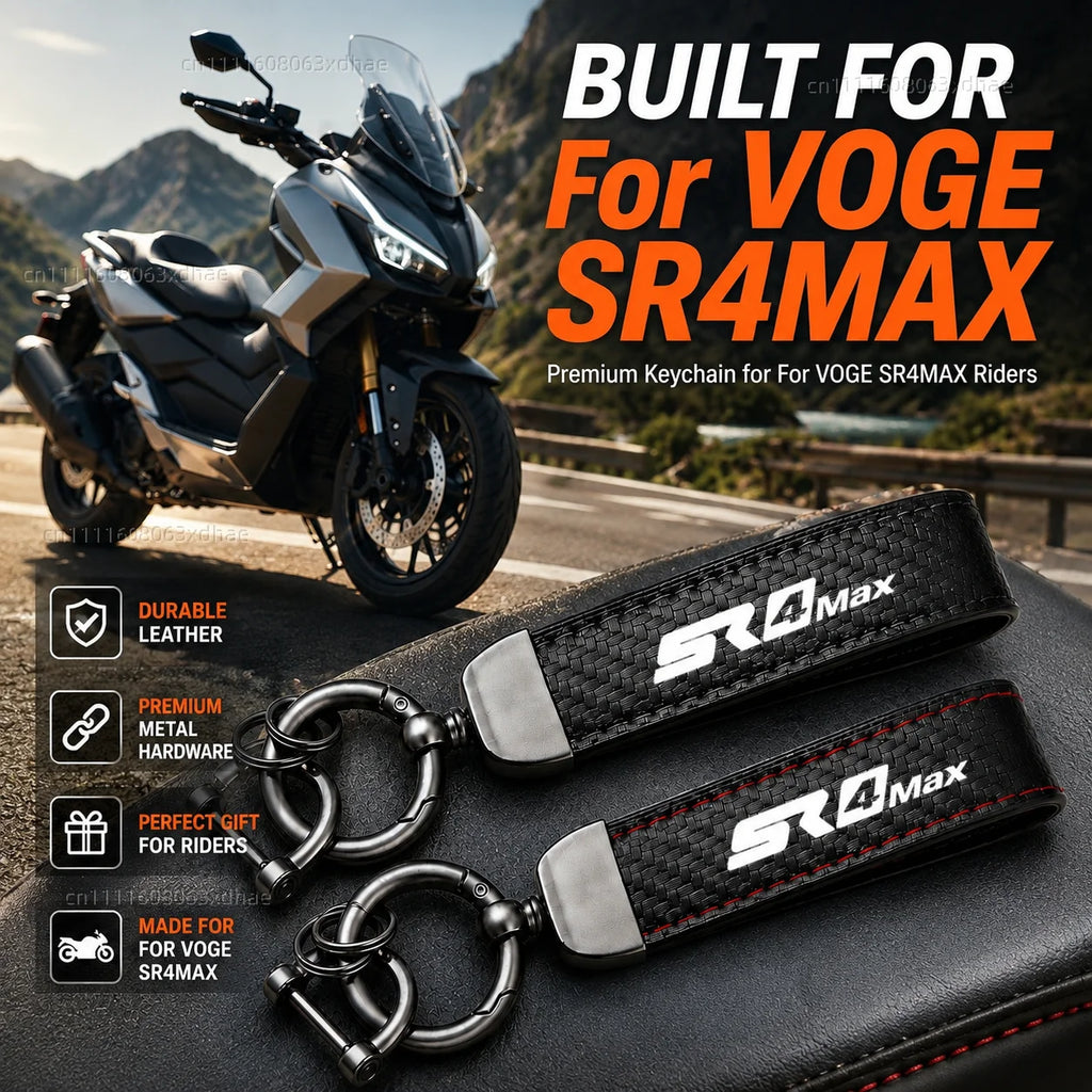 Leather keychain built for VOGE SR4MAX with scooter