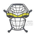 Black headlight protector grille with yellow lens film for DS800X Rally