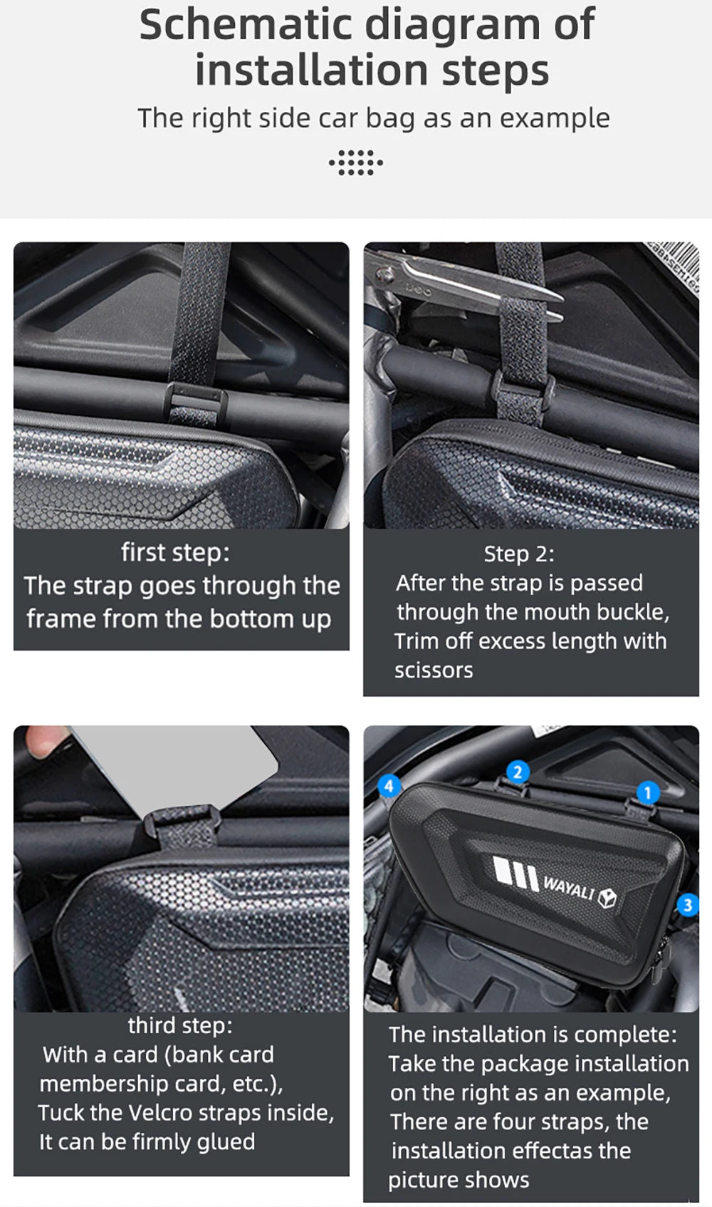 Waterproof Side Tool Bag for VOGE 525DS & DS525X / 525DSX Frame Bar Storage