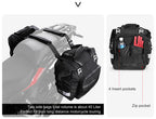 40L Quick Release Motorcycle Saddle Bags with Waterproof Inner Liners Universal