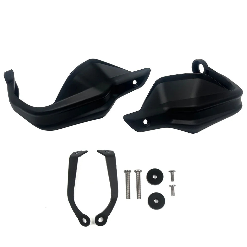 Black handguard pair with mounting brackets and bolts