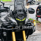 VOGE DS800X Rally front view with headlight grille guard fitted