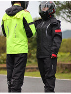 Traje de lluvia para moto reflectante con capucha desmontable, chaqueta y pantalón – foto 15