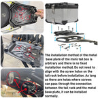 Bauletto posteriore per moto in alluminio da 65 litri - Baule posteriore impermeabile con attacco a sgancio rapido