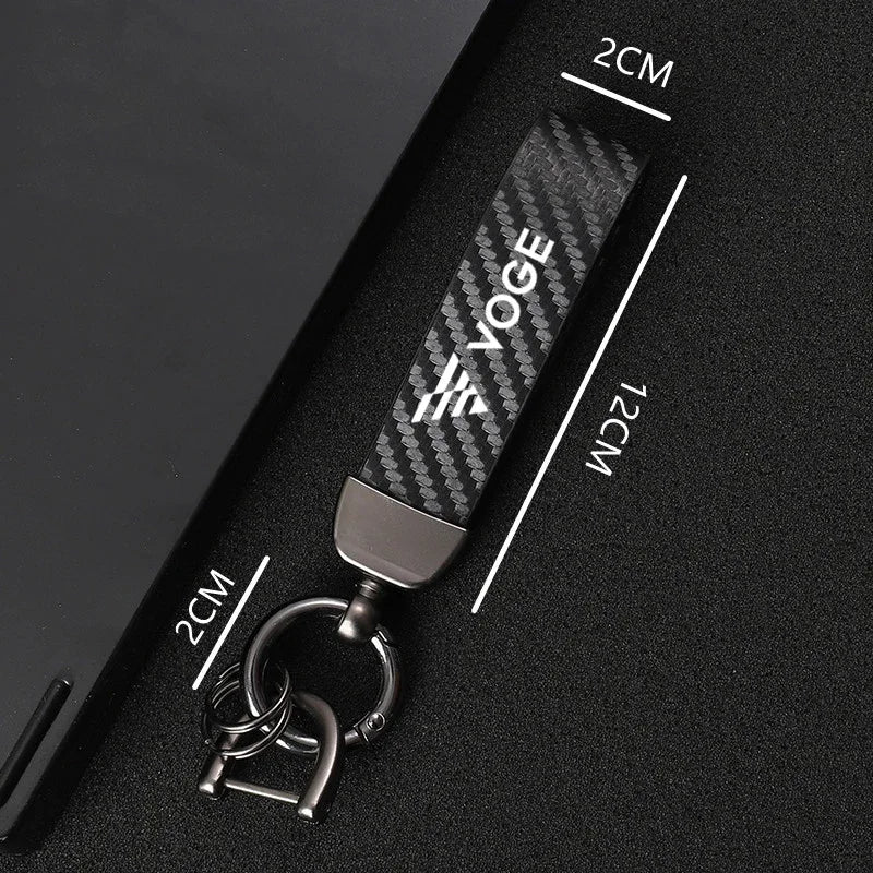 Carbon Fiber Motorcycle Keychain for VOGE – Premium Key Ring