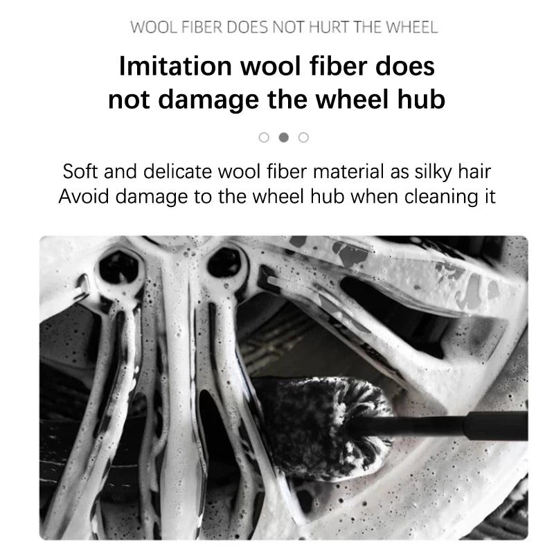 Microfiber Motorcycle Wheel Barrel Cleaning Brush