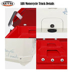 45L Universal Motorcycle Tail Box - ABS Rear Top Case with Lock