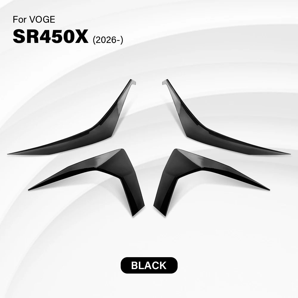 Leg wind deflectors for VOGE SR450X 2026, Gloss Black color variant
