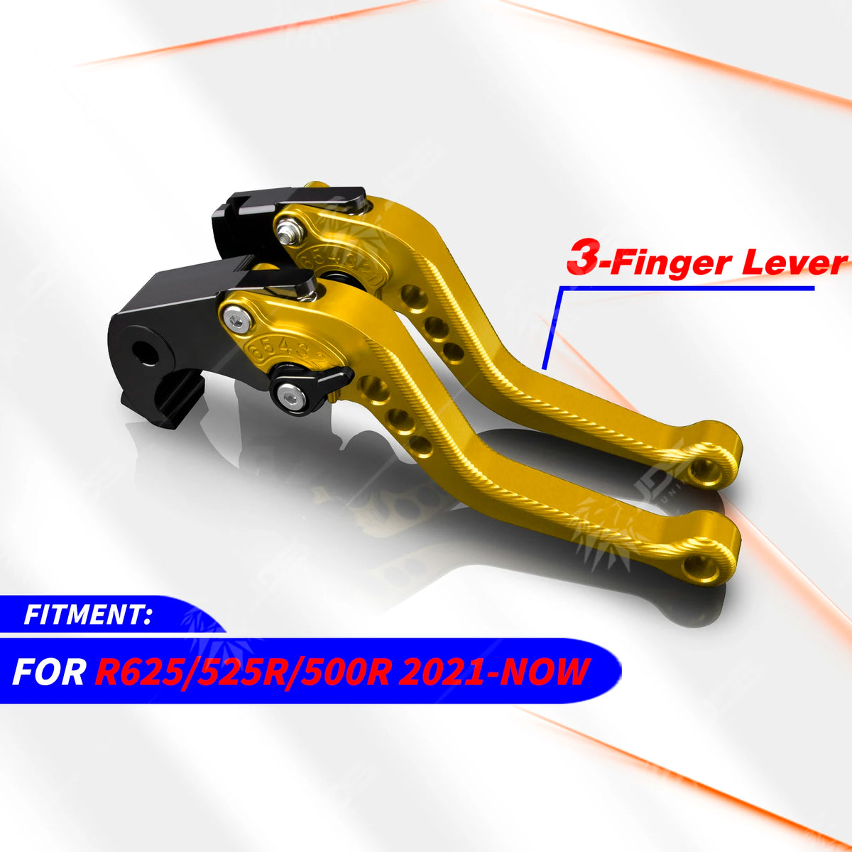 Gold short brake and clutch levers for VOGE R625, 525R, 500R