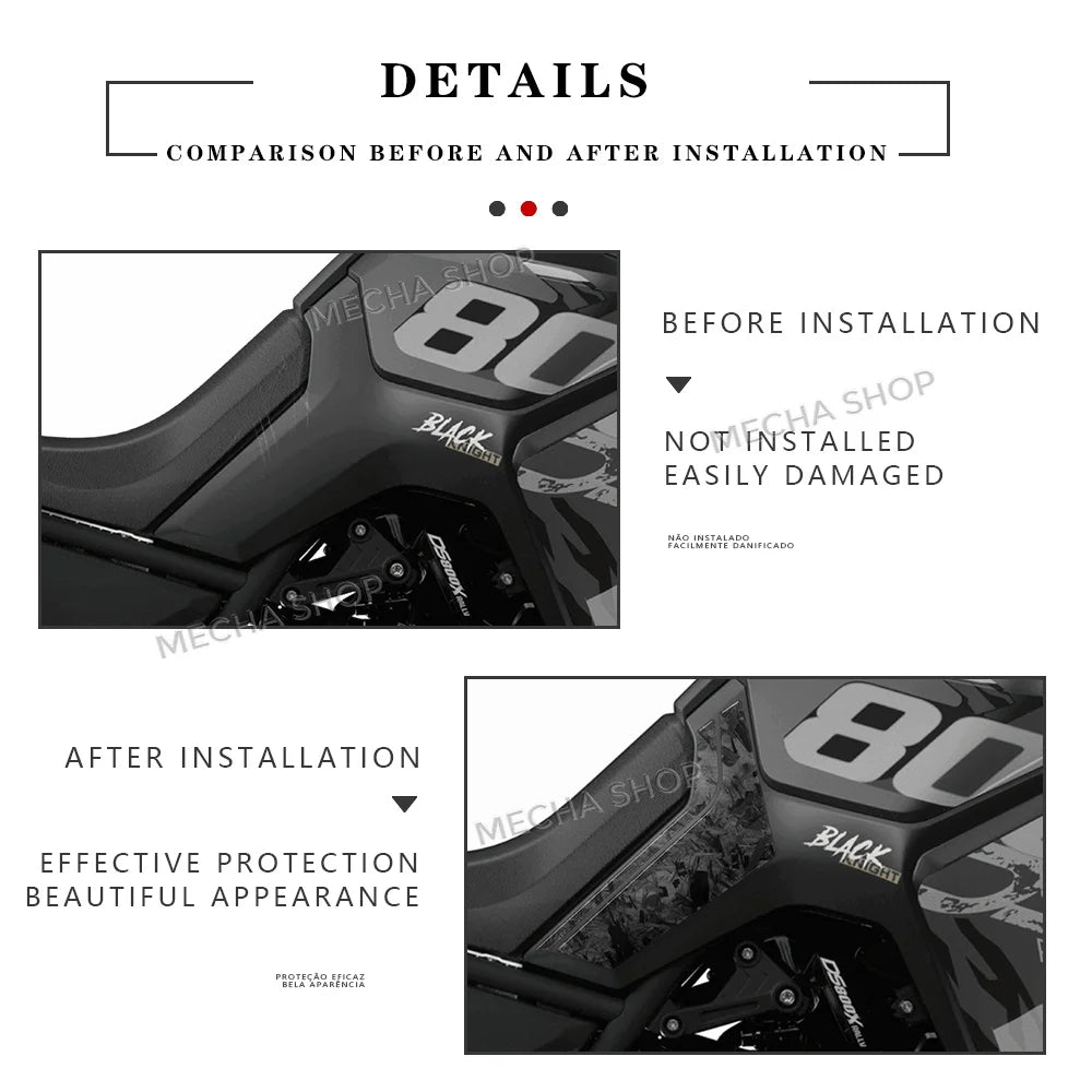 VOGE DS800X Rally 3D Hand Guard Decal Kit (2025–2026)