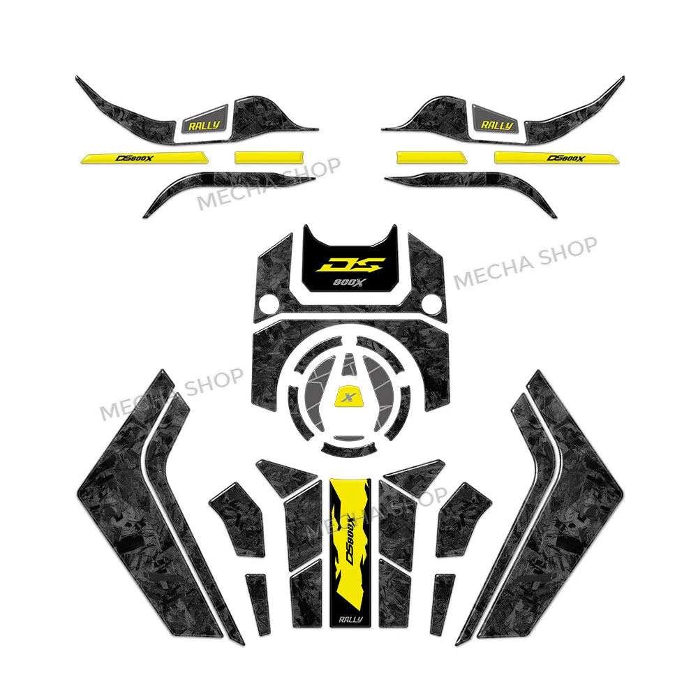 VOGE DS800X Rally 3D Hand Guard Decal Kit (2025–2026)