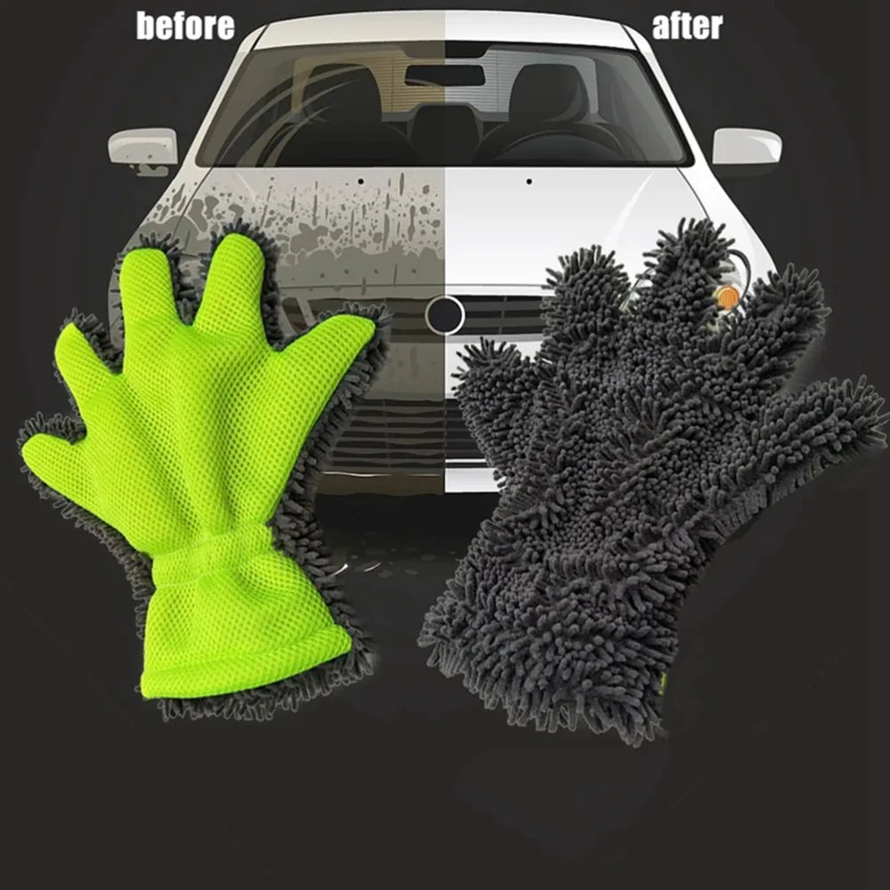 Soft Microfiber 5-Finger Motorcycle Wash Mitt