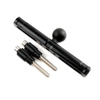 Handlebar extension bar with ball mount and clamp bolts