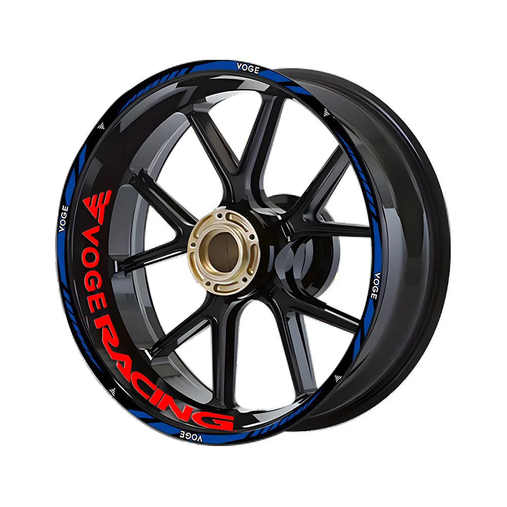 Reflective Wheel Rim Stickers for VOGE Motorcycles – 17” Rim Decal Set (Front & Rear)