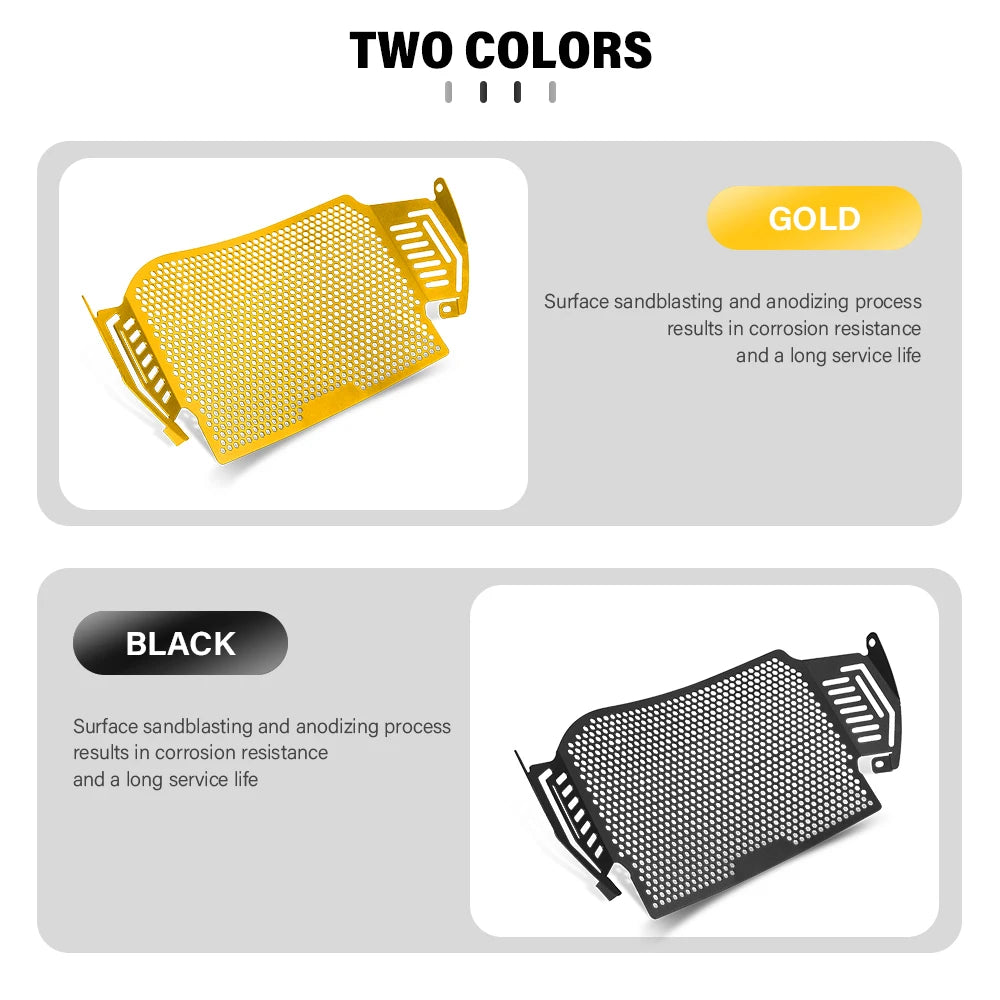 SR450X radiator guard in gold and black