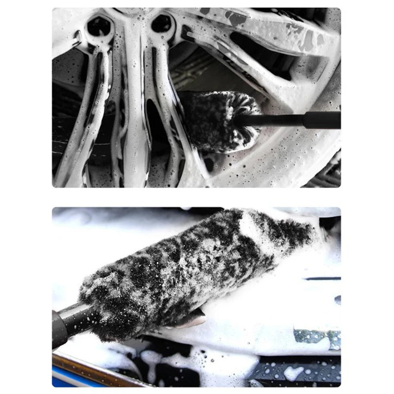 Microfiber Motorcycle Wheel Barrel Cleaning Brush