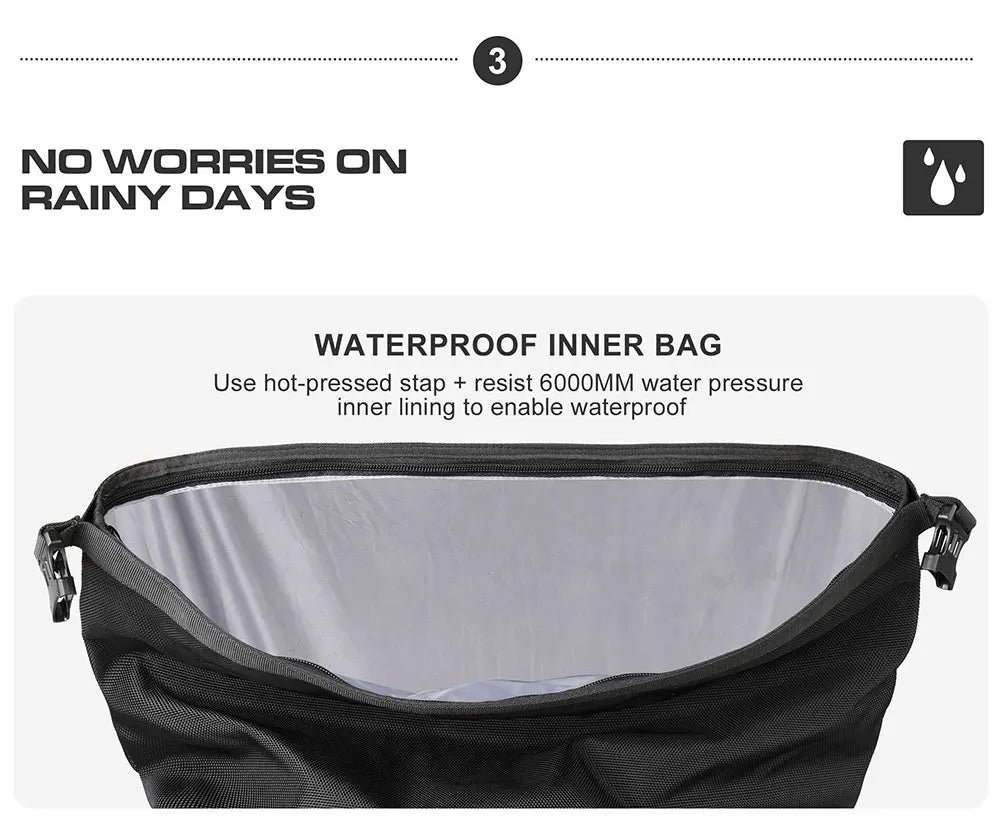 40L Quick Release Motorcycle Saddle Bags with Waterproof Inner Liners Universal