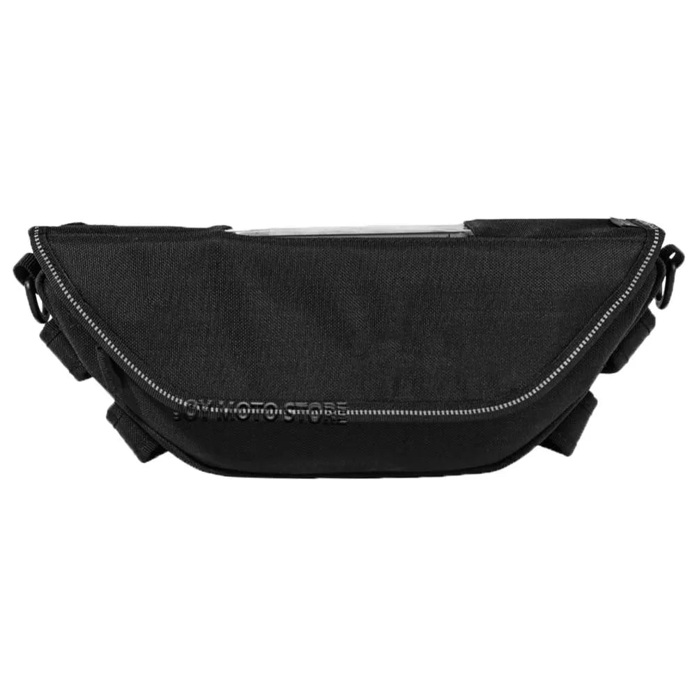 Plain black handlebar travel bag